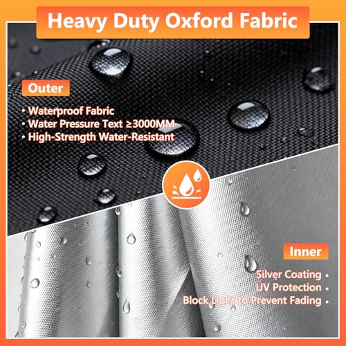 COSHNIBI Recumbent Exercise Bike Cover, Waterproof & Dustproof Cover for Recumbent Cross Trainer Stepper, Elliptical Exercise Machine Covers, 50\"L x 27\"W\" x 47\"H, All-Weather Indoor and Outdoor Use - Thumbnail 3