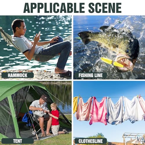 Cuerda de nailon DOITOOL multiusos para días de pesca y camping 7