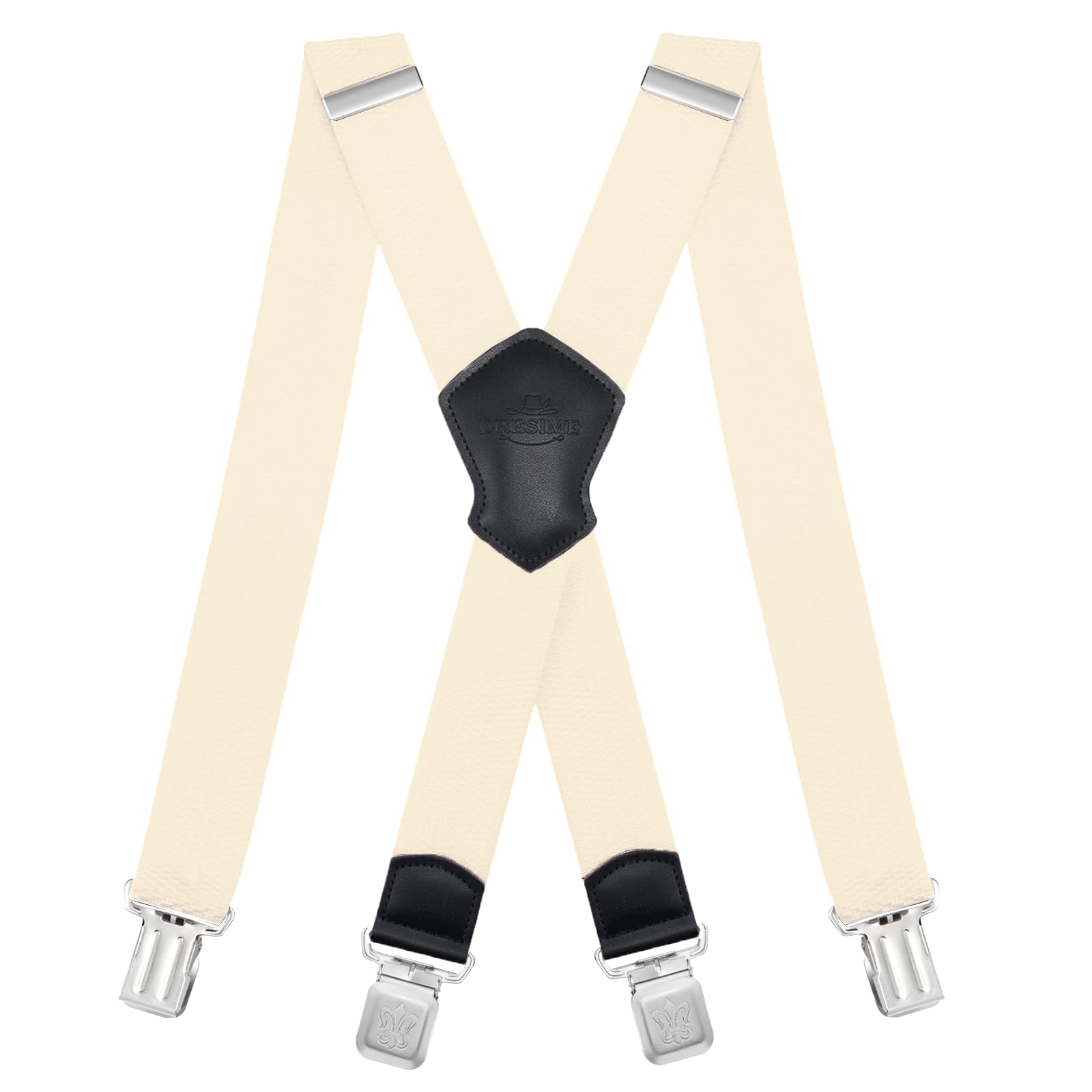 Bretelle da Uomo per pantaloni con 4 clip forti 4 cm di larghezza, per Uomini e Donne Grandi e alti Larghezza Regolabile di Elastiche e Forma a X Elastica