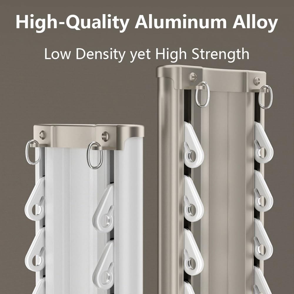 Double rail de rideau silencieux en aluminium pour chambre/fenêtre/hôtel – 3,4 m (champagne) – Fonctionnement fluide et silencieux