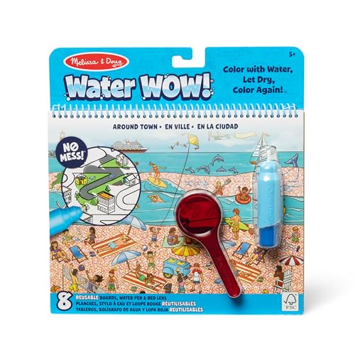 Melissa & Doug On the Go Water Wow! Reusable Water-Reveal Deluxe Activity Pad – Around Town - image 1