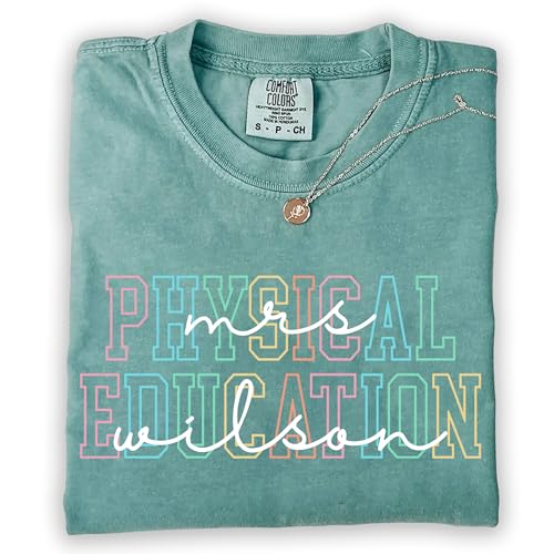MY4LOVE Personalized Physical Education Teacher Shirts for Women, High School Teachers Shirt, Physical Education Teacher Gifts, Back to School 2025