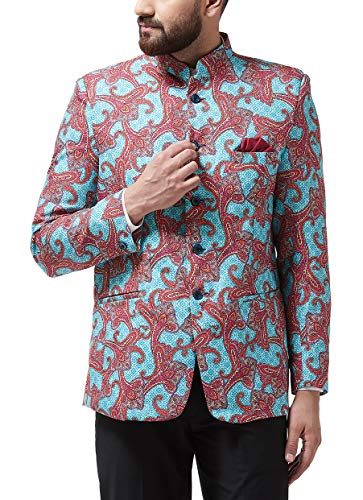 Image of SOJANYA (Since 1958 Men's Cotton Blend Printed Blazer