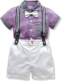 Baby Boys Gentleman Outfit Suits, Infant Boys Short Pants...