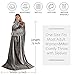 Tirrinia Wearable Blanket Adult, Sunggle Blanket with Sleeves, Reading Full Blanket, Cozy TV Blanket, Gift Idea for Women Men Mom, Grey