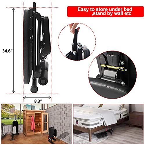 FirstE Adjustable Weight Bench, Portable Strength Training Bench, Flat Incline Decline Full Body Exercise Men/Women Fitness Bench, Foldable Workout Bench for Home Gym Indoor, 550lbs Capacity - Image 7