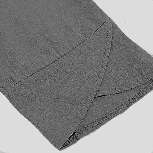 Unlimit Women Capri with Pockets, Summer Casual Pants, Beach Comfy Crop Pants, Cotton2