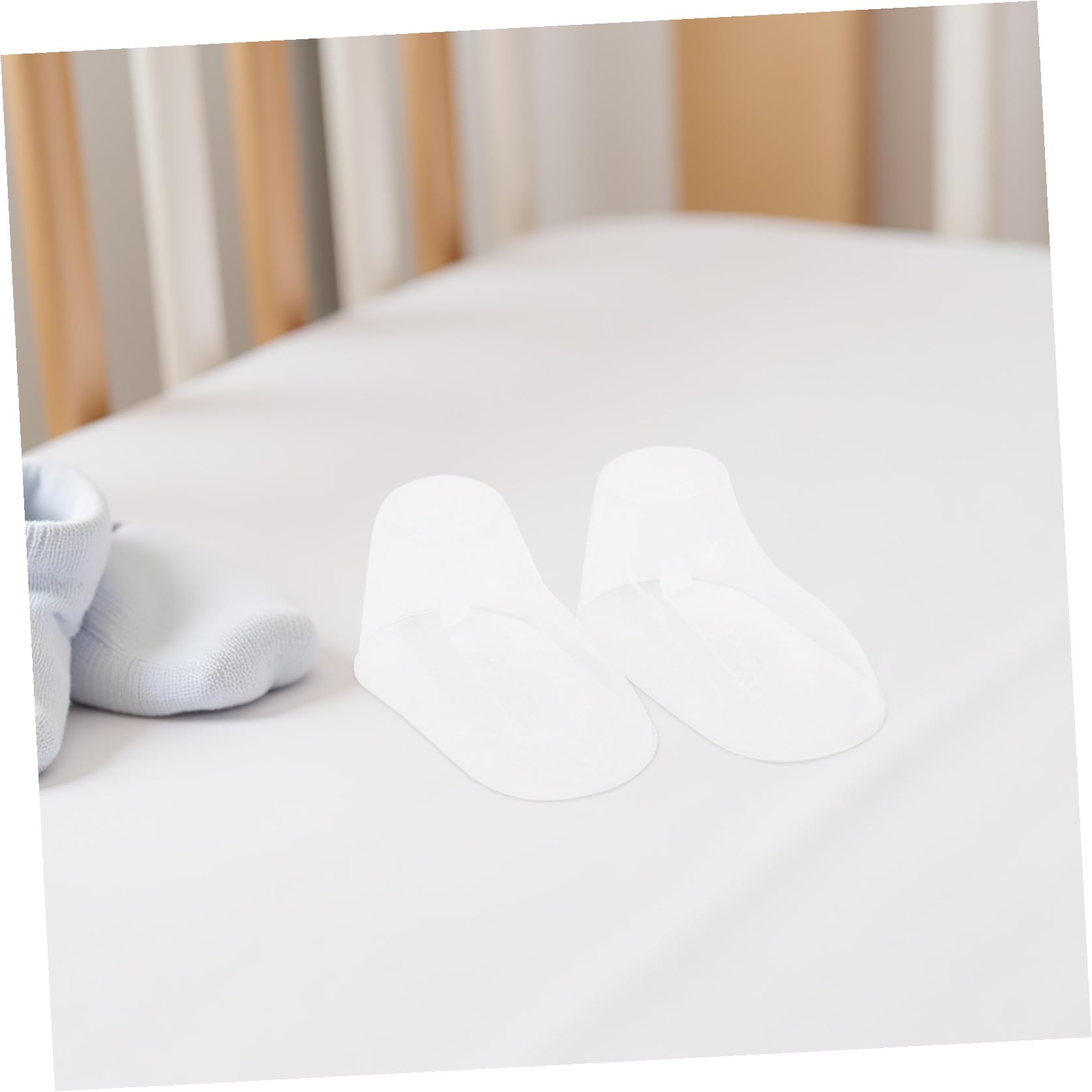 100 Stück Kunststoff Babysocken Präsentationsständer 10cm Schuhspanner für Kleinkinderschuhe Schuhformhalter Transparent