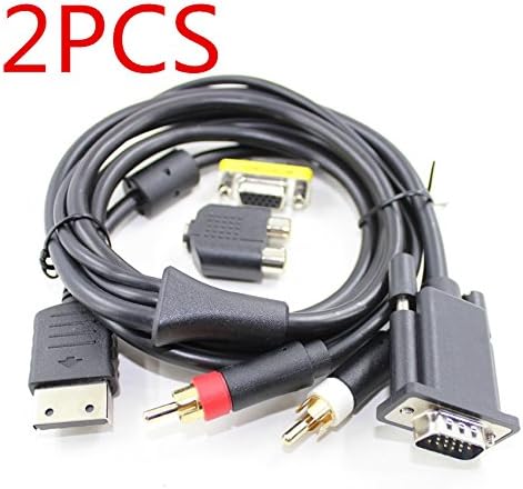 Oulekai Maoyi Hot 2 pcs High Definition Cable RCA Sound Adapter HD PAL NTSC For Sega Dreamcast DC Cable