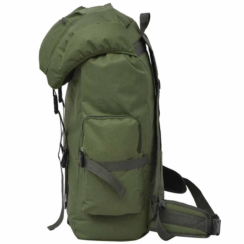 Zaino militare da 65 l, in poliestere 600D, impermeabile, con spallacci imbottiti, cintura in vita e diverse tasche, ideale per attività all'aperto, escursionismo, trekking e vita quotidiana