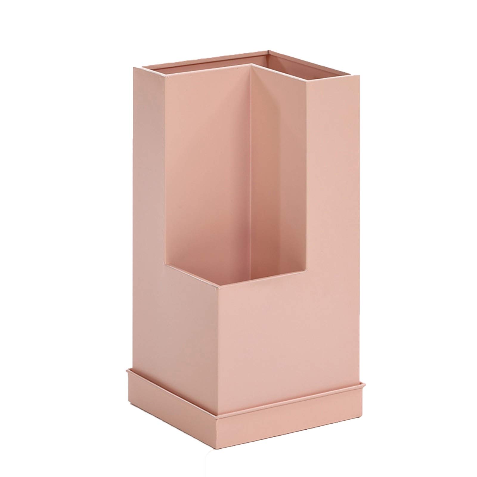 Gonmdopy Pink Umbrella Stand, Household Umbrella Stand, Square Umbrella Racks, High Capacity Metal Umbrella