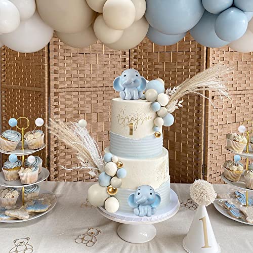 34 Pcs Elephant Cake Decoration Cute Baby Elephant Cake Decorations Jungle Animal Theme Pearl Balls Cake Picks Elephant Baby Shower Boys Birthday Party Cake Decoration #TOP3