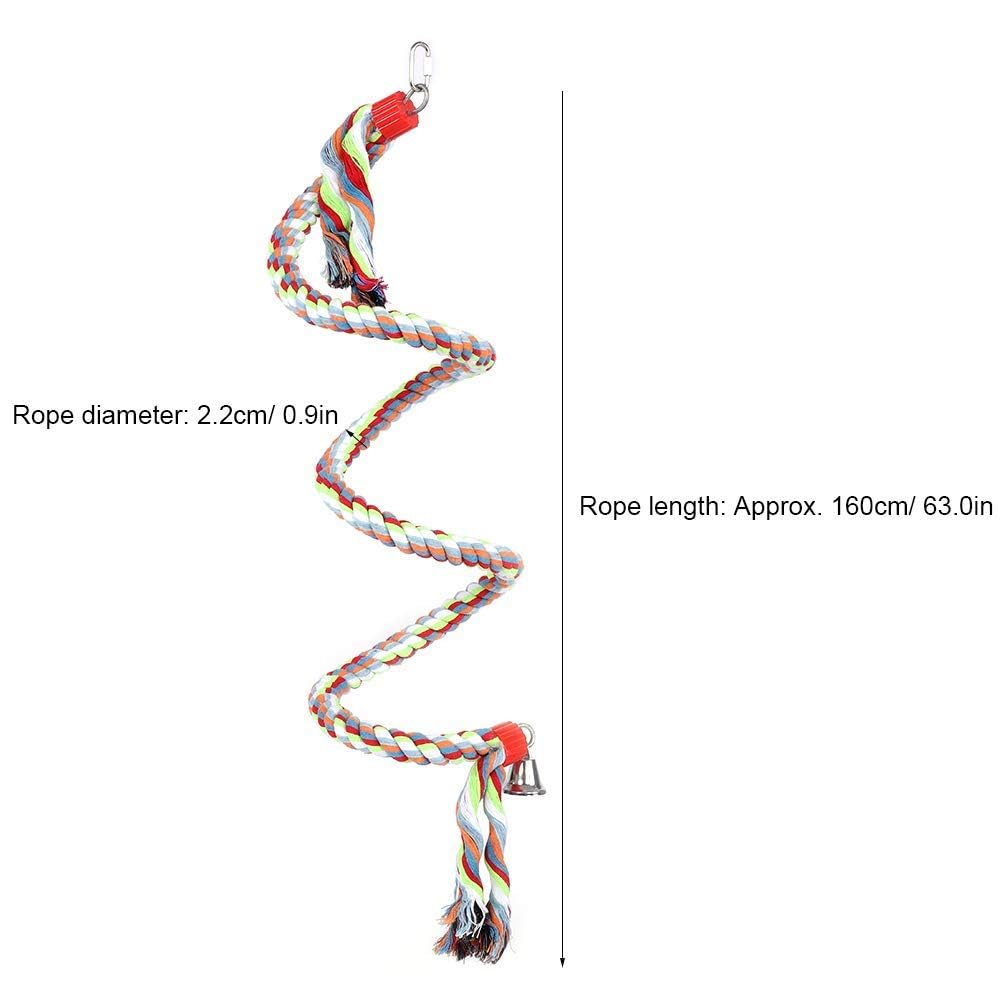 Cuerda de escalada de loro Pájaro Columpio Juguetes de pie Aves Suministros para loros grandes medianos pequeños 1.6 metros