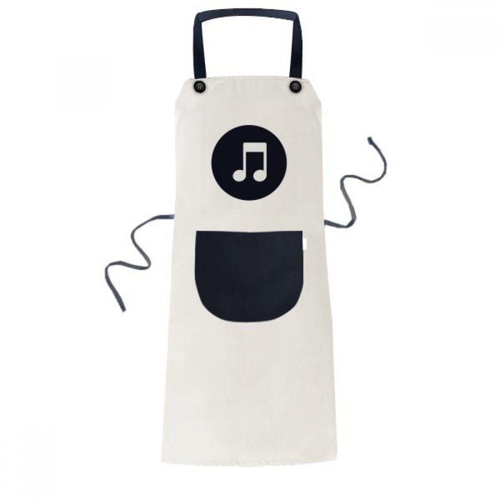 Tablier cuisine quaver notes musique bavoir beige poche hommes femmes 70cm