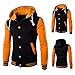 JiaMeng Hombres Chaqueta Primavera otoño e Invierno Algodón Abrigo Chaqueta Outwear Sweater...