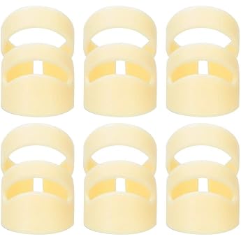 MAGT Guitar Fingertips Finger Guards 6 Pieces Picks DIY Picks Fingerpicks Accessories for Classical Musical Instruments L