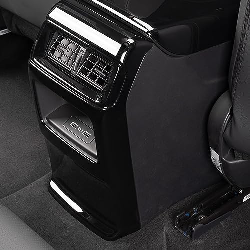 Rear AC Vent Covers For Dodge RAM 1500/2500/3500 2019-2024 - Carbon Fiber Pattern Console Trim