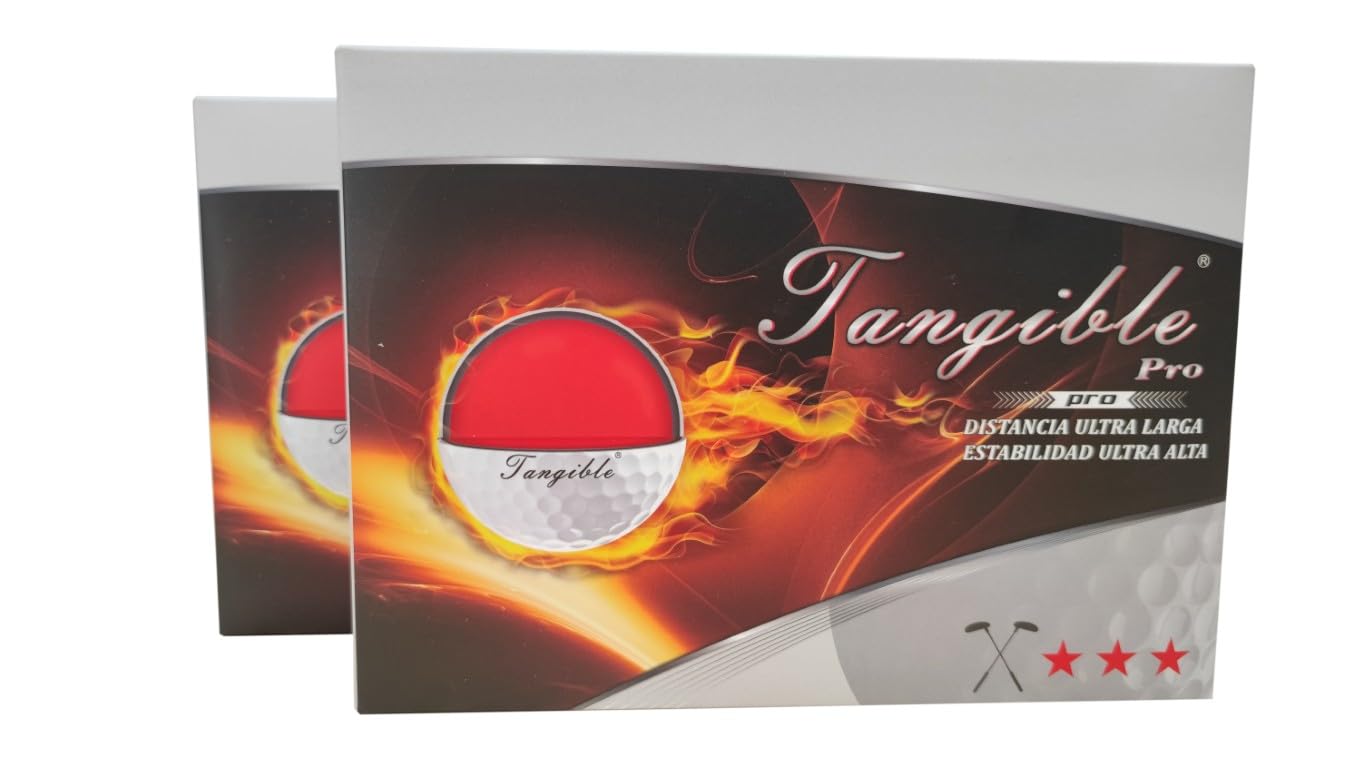 Tangible Pro Golfbälle, 3 Stück, ultra-langer Abstand, ultra-hohe Stabilität, Polyurethan, 12 Stück, Modell Distance+