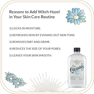 Quinn’s Alcohol Free Witch Hazel with Aloe Vera 16 Ounce (Unscented)