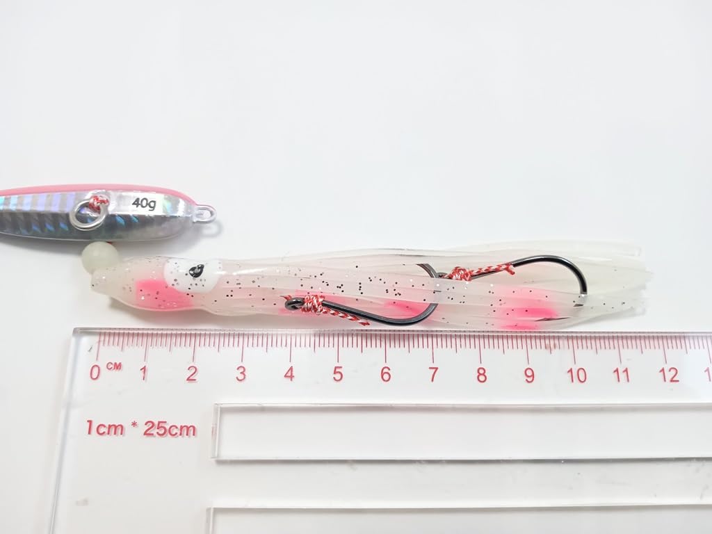 Amazon.co.jp: インチク 40g 5色あり 夜光玉付 蓄光 オモリ部分6.5cm