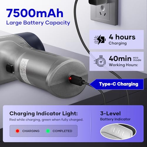 Image of SakerPlus Mini Vacuum Cleaner, 3 in 1 Car Vacuum Cleaner High Power, 15000PA Powerful Suction, Air Duster, 7500mAh, Dual Filter,Adjustable Small Vaccum Portable Cordless for Cars,Desktop - Deep Blue