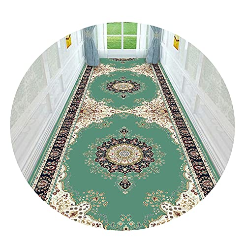 Alfombras Alfombra De Pasillo De Estilo Europeo Alfombra De Corredor Largo, Alfombra Suave De Terciopelo De Cristal Grueso, Antideslizante Y Lavable, Longitud 100-1000cm, Se Puede Personalizar