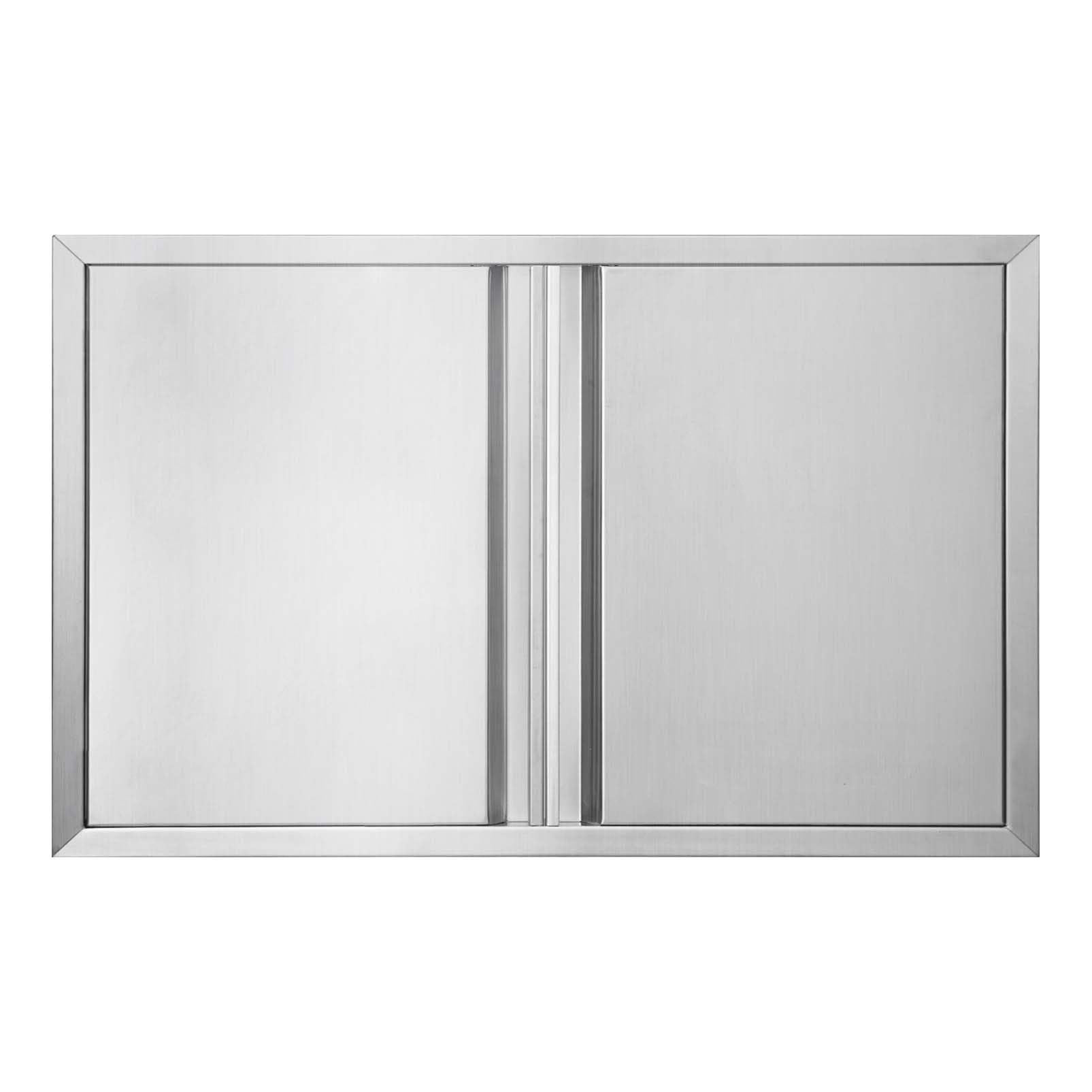Outdoor Kitchen Double Doors 35" W X 24" H BBQ Access Door Thickened 304 Brushed Stainless Steel Doors for Indoor/Outdoor Kitchen Outdoor Cabinet Barbeque Grill or BBQ Island