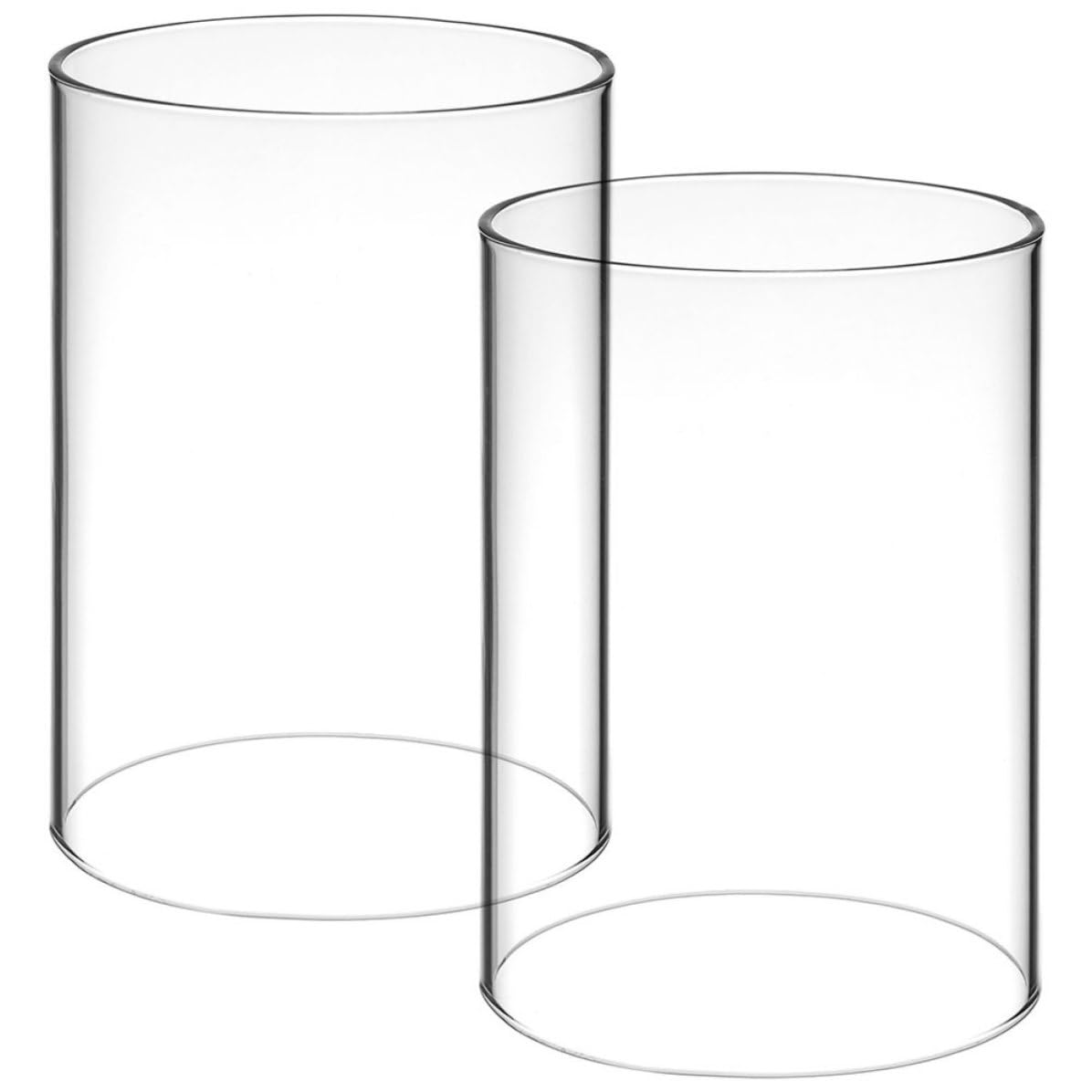 Couvercles de bougies en verre transparent cylindre pour bougie