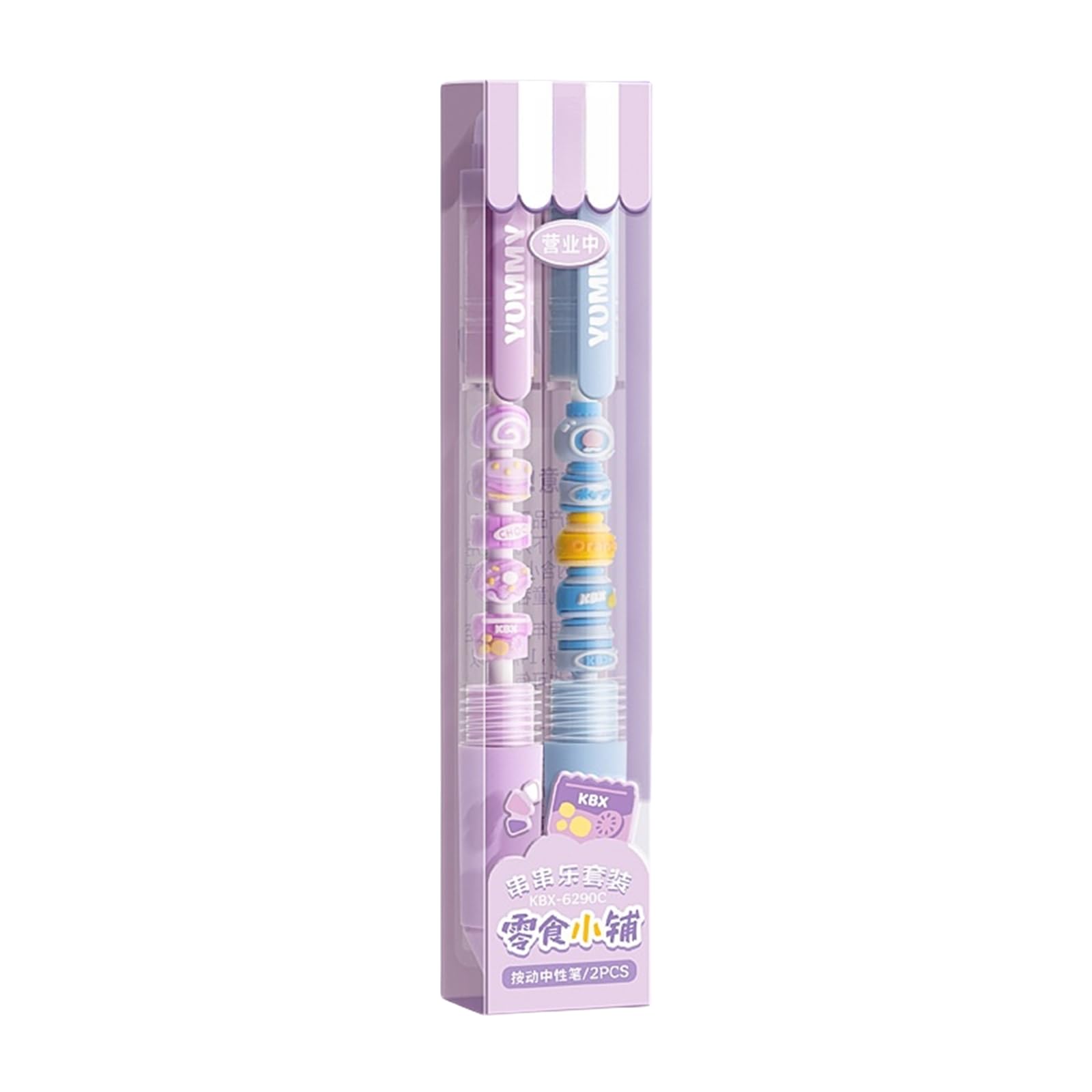Buxuaaaa 2 / 4Pieces Novelty Beaded Gel Pen Retractable Gel Pen for Boy Girl Student Adult Journaling 0.5MM Tip Smooth to Write Novelty