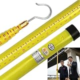 Poste de encuesta retráctil, barra de altura no conductora para medición de puente y construcción, herramienta de fibra de vidrio duradera