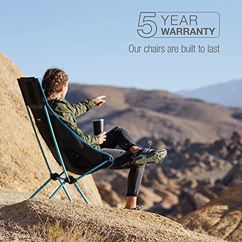 Helinox Sunset Chair Lightweight, High-Back, Compact, Collapsible Camping Chair, Black, With Pockets #TOP7