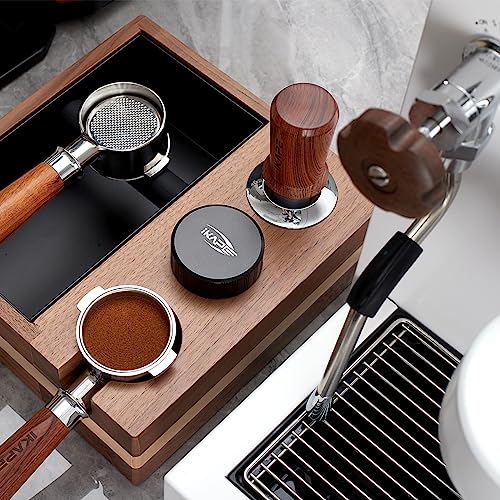 Ikape 58.35Mm Espresso Coffee Tamper, Spring-Loaded Calibrated Tamper With Premium Stainless Steel,Walnut Wooden-Handle Tamper Compatiable With Over 58Mm Espresso Machine Bottomless Portafilter #TOP5