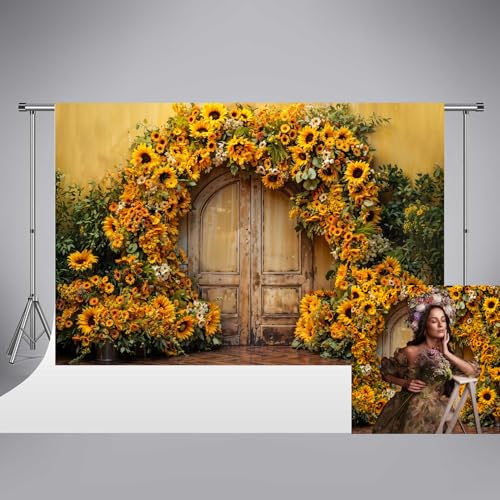Fond d'arche tournesol Kate 2,2x1,5m pour photo d'anniversaire
