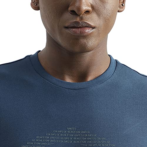 Image of UNITED COLORS OF BENETTON Men's Cotton Printed Regular Fit T-Shirt