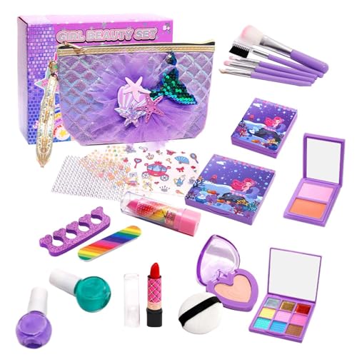Set De Maquillaje Infantil Para Niñas - Conjuntos De Maquillaje Infantil Para Niñas | Set De Maquillaje Lavable Para Niños | Set De Belleza De Juguete Cosmético Para Niña Segura | Set De Maquillaje Pa
