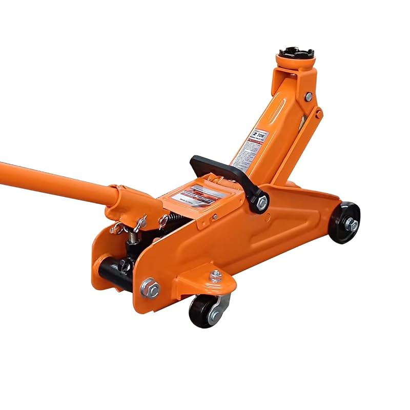 Macaco de Piso Hidráulico Baixo, 2 Toneladas, Elevação de 13 pol. (33 cm), Laranja superokay