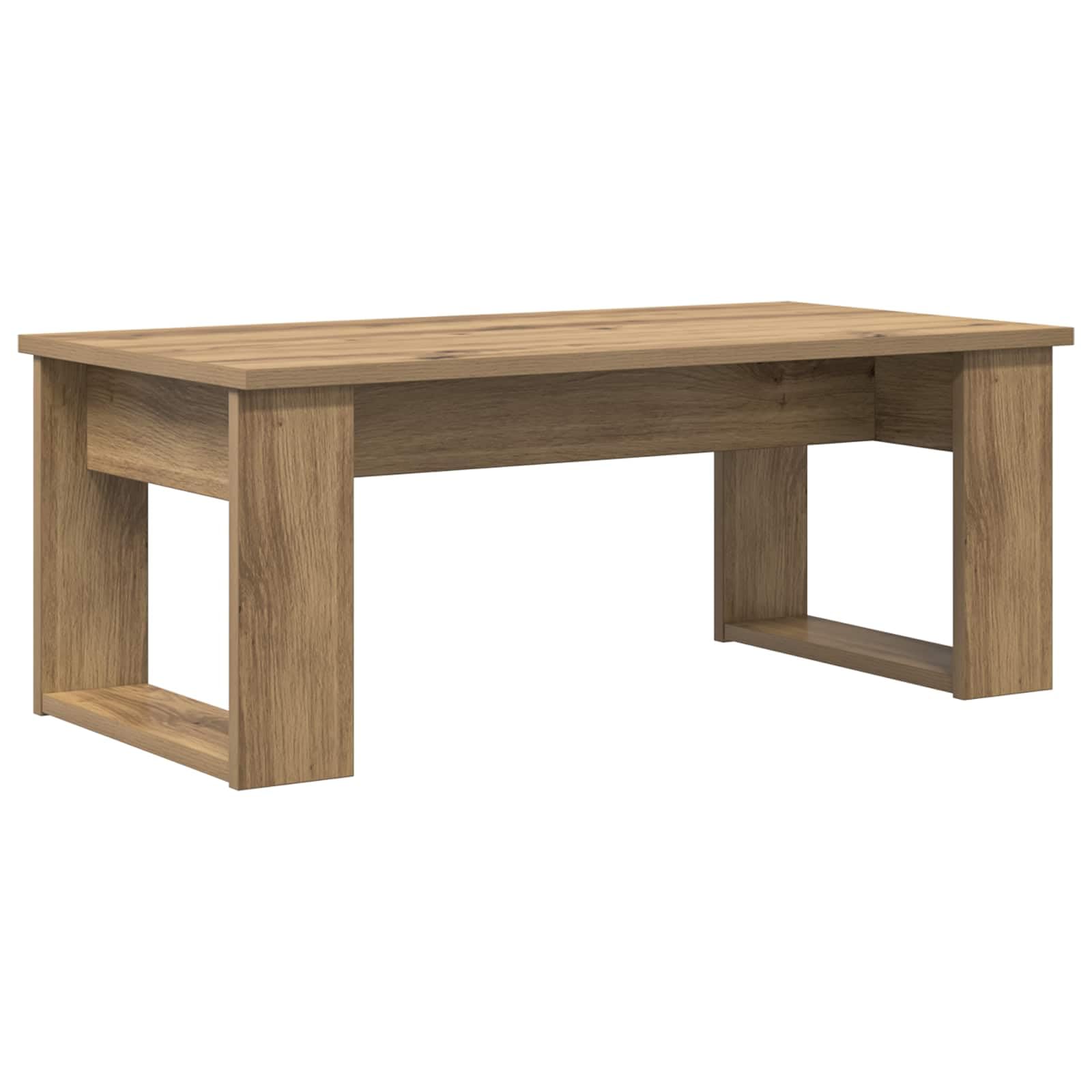 Set di 2 tavolini da caffè in rovere Artisan | Set da tavolo in due pezzi con effetto rovere per possibilità di posizionamento flessibili in soggiorno e salotto.
