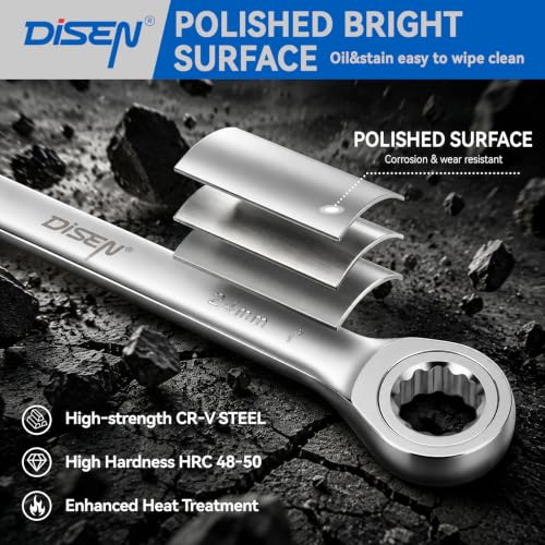 Image of DISEN 10PCS Large Wrench Set Jumbo Ratcheting Wrench Set