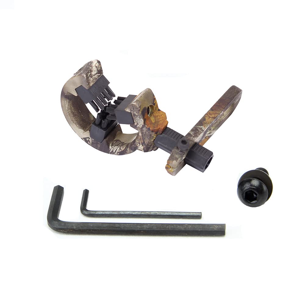 SPG Archery Arrow Rest Brush Rest for Recurve/Compound Bow Left and Right Hand Whisker Biscuit Brush Arrow Rest Archery Bow Rest for Hunting Shooting (Camo)