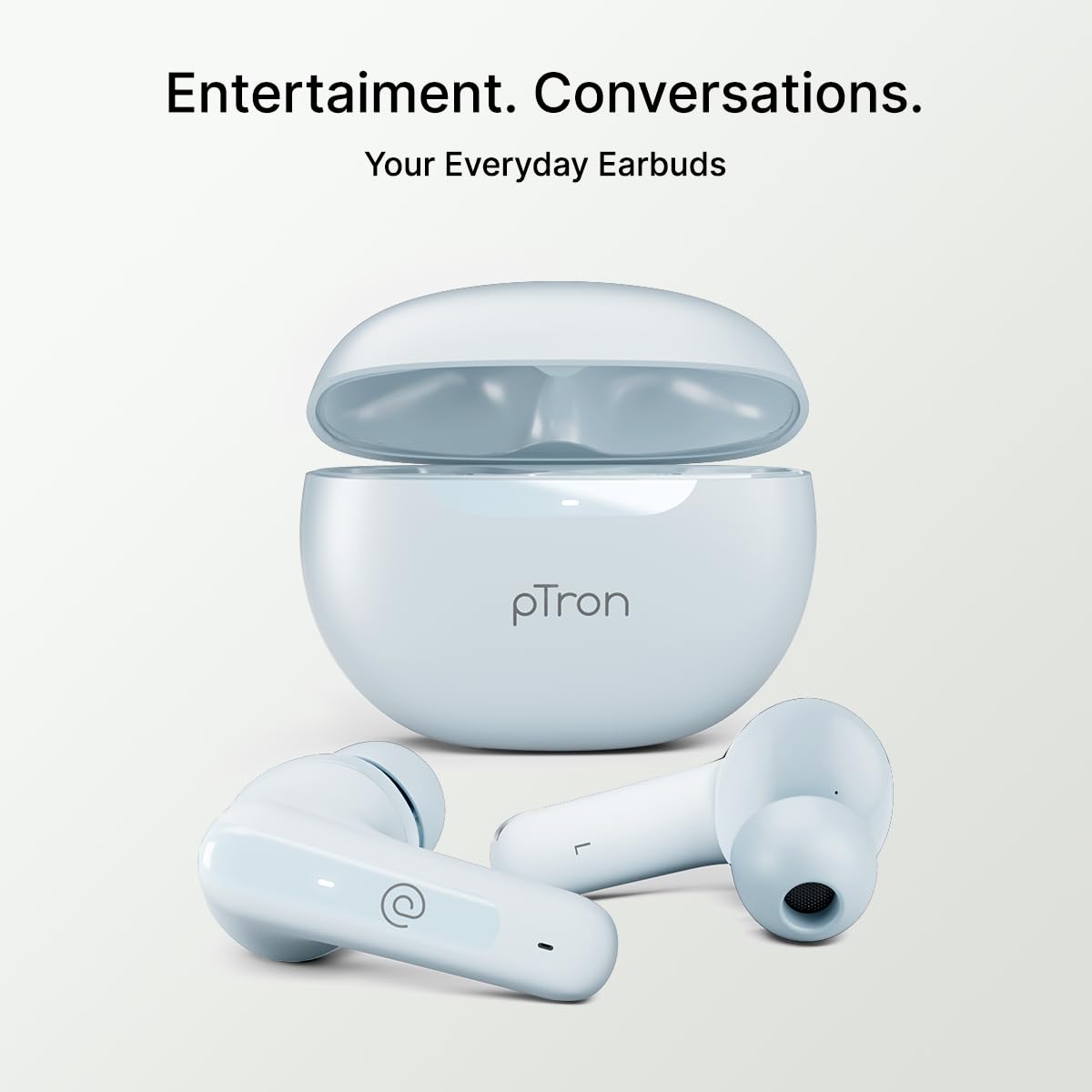 pTron Bassbuds Astra in-Ear TWS Earbuds w/Stereo Sound, 50Hrs Playtime, Stereo Calls, Custom EQ, Mobile App, BTv5.3 Headphones, Touch Control, Voice Assistant, Type C Charging & IPX4 (Grey) — Amazon image 10