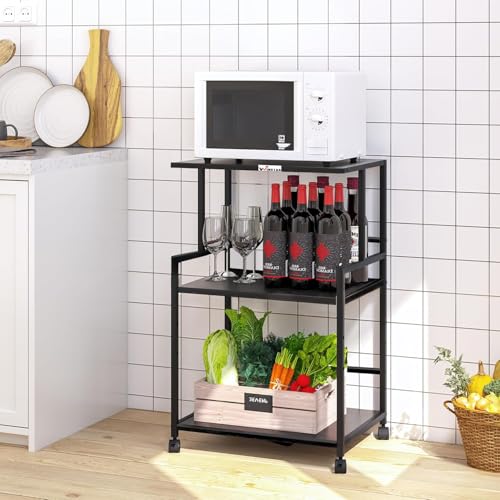 Image of WINSTAR Printer Stand, Solid & Sturdy, Modern Contemporary Look, Space Saving, Made in India (Black, 3 Tier)