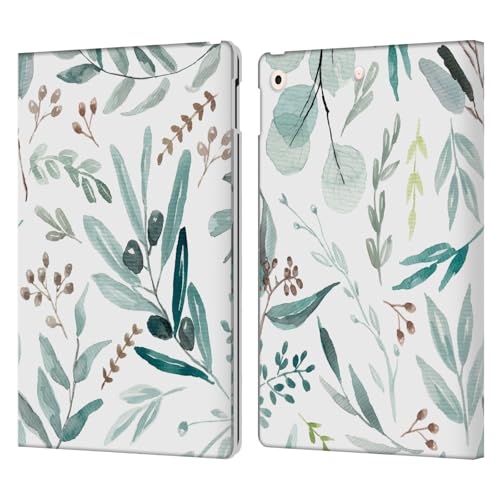 Étui portefeuille cuir iPad 10.2 Anis Illustration housse clapet protection