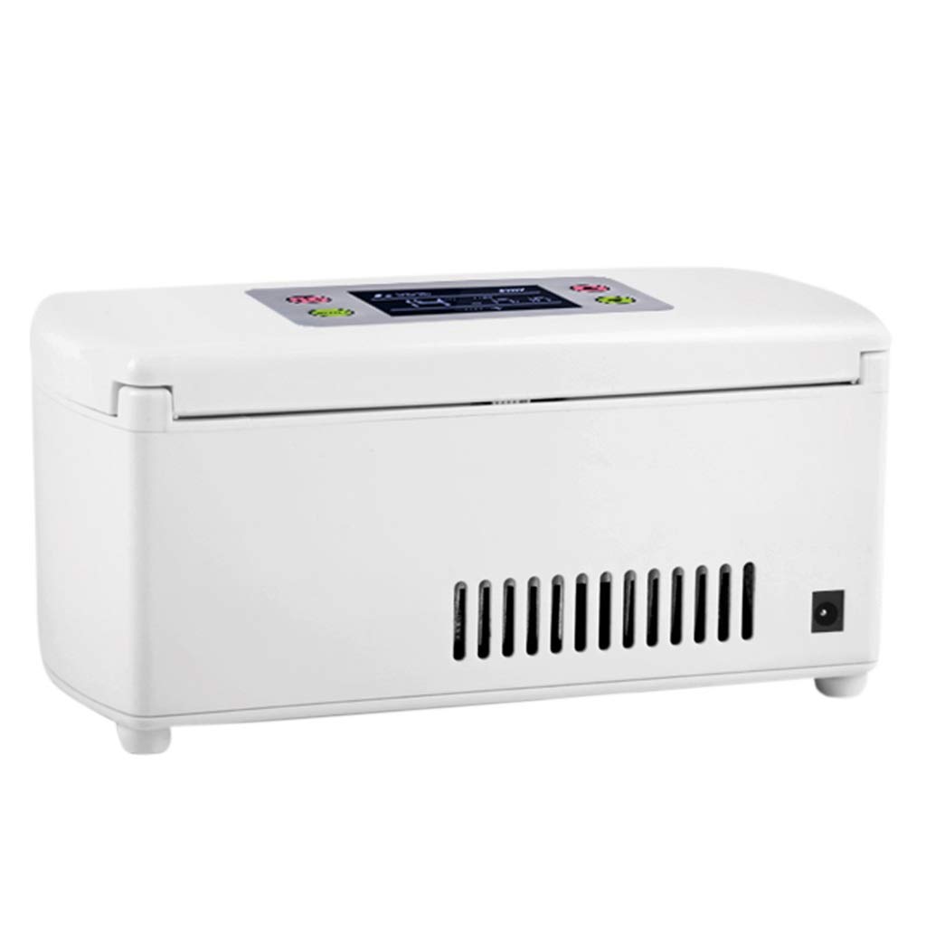 OREPKKQ Nevera para Coche Refrigerador de insulina USB Mini refrigerador de medicamentos para automóvil Caja portátil de transporte Inteligente Temperatura constante Pequeño refrigerador recargable
