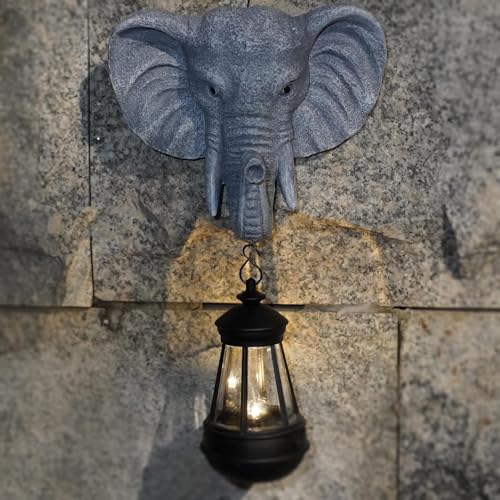 Elefante de resina solar para iluminar con encanto los senderos de tu jardín 3