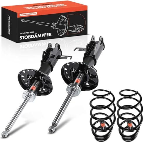 Frankberg 2x Stoßdämpfer + 2x Fahrwerksfeder Vorne Links Rechts 558mm Gasdruck Kompatibel mit Cruze J300 Cruze Schrägheck J305 Replace# 339382,13331988