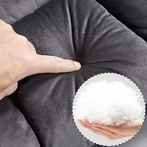 Yaheetech Bodenstuhl Faltbar, Lazy Sofa, Relaxsessel klappbar, Meditationsstuhl, Bodensessel mit Verstellbarer Lehne, Lesesessel für Zuhause oder Büro Grau
