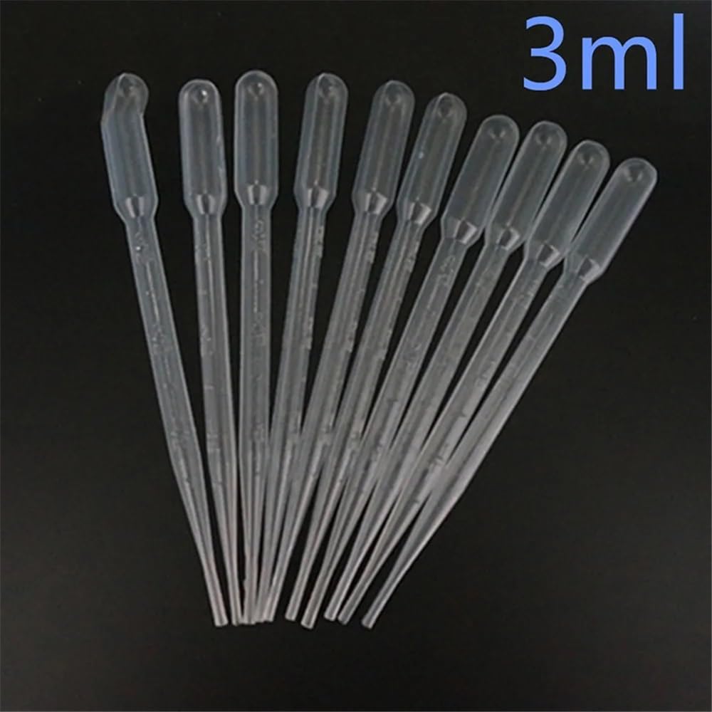 Herramientas de laboratorio de plástico desechables graduadas de 3 ml, 100/200/500/1000 piezas(3ml 1000pcs)