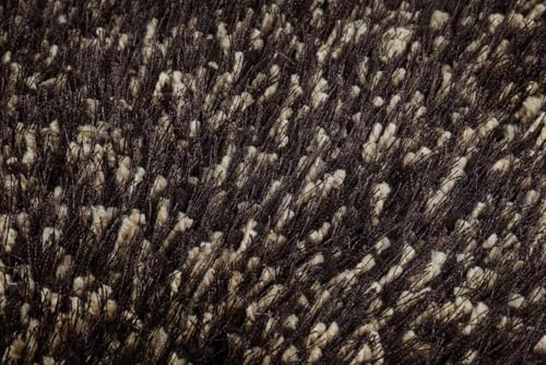 Image of FIASCO Premium Tie Dye Shaggy Carpet Bedside Runner | 2 Inch Pile Height Back in Canvas for Bedroom, Kids Room, Guest Room Microfiber Soft Plush Fluffy Shaggy Carpet | 2x6 Feet Brown Gold Mix