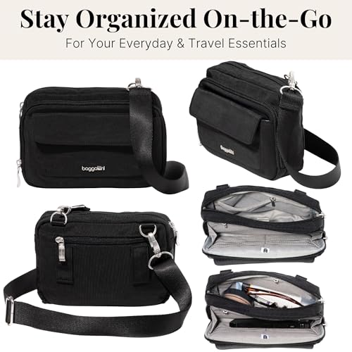 Image of Baggallini womens Modern Double Zip Crossbody