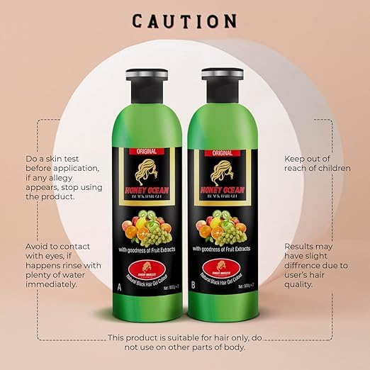 Image of Black Hair Gel |Fruit Extract-Natural long Lasting Hair Colour| Suitable for all hair types (Pack OF 2)